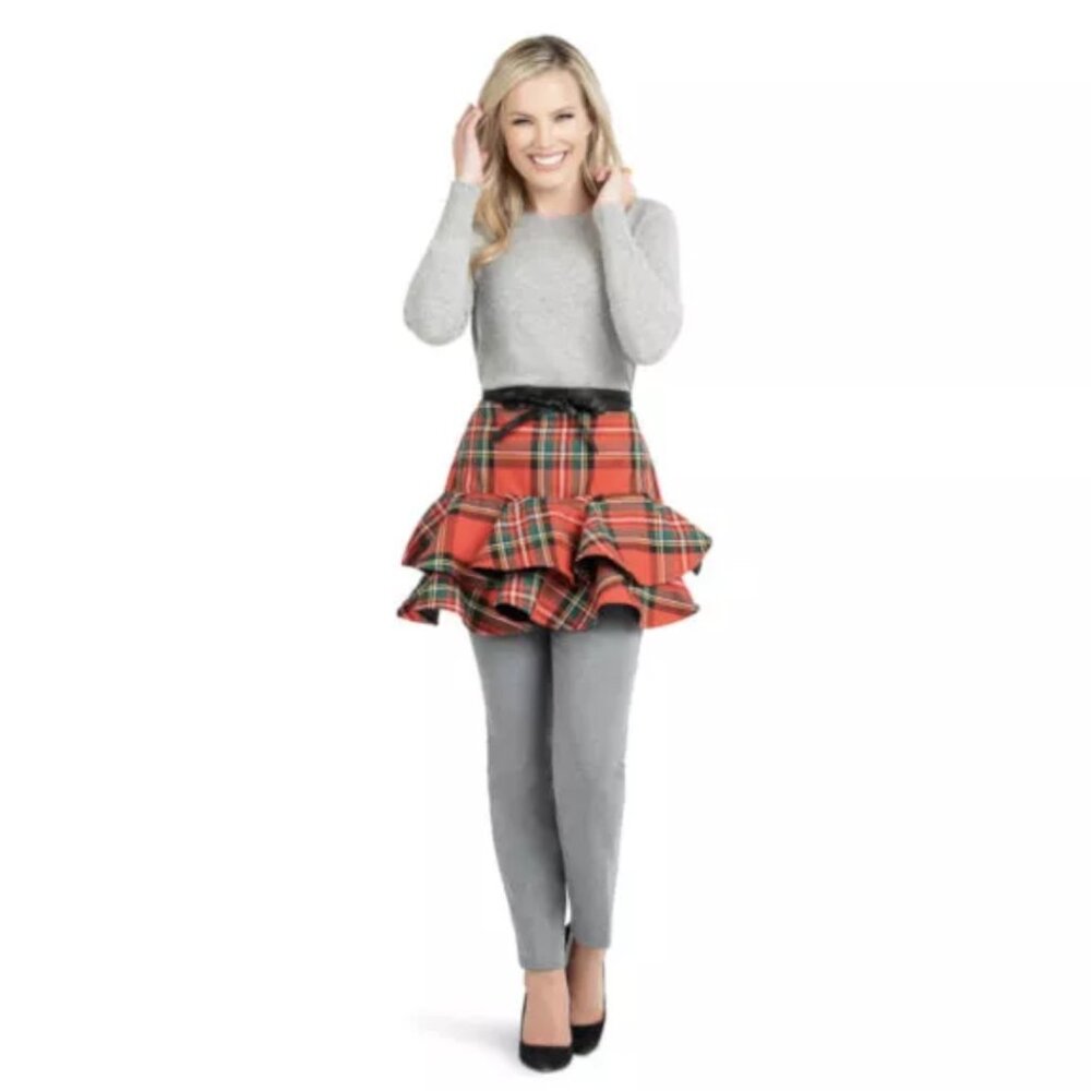 HAUTE HOSTESS Meg Red Plaid Apron
